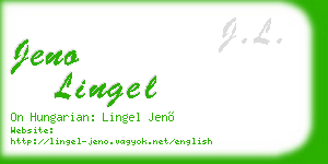 jeno lingel business card